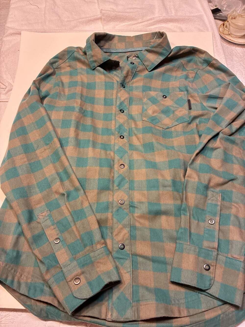 Pearl iZUMi Rove Long Sleeve Shirt in Silt/Spruce Plaid